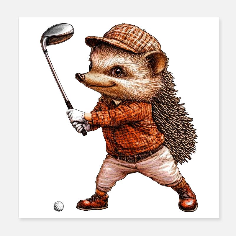 Golf du hérisson Poster 20 x 20 cm