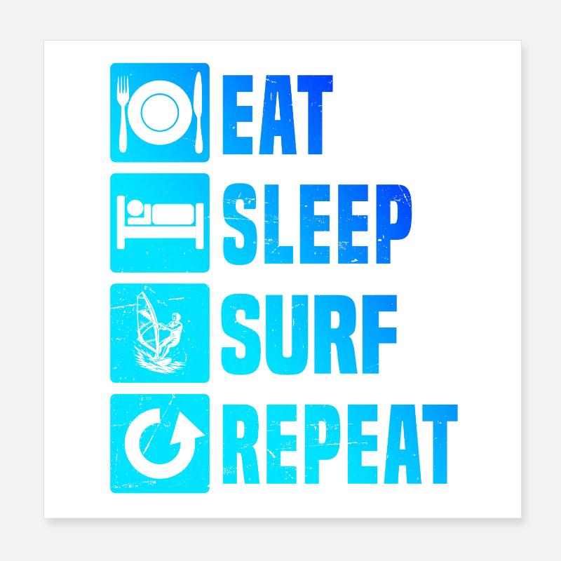 Windsurfing motif for real lovers Poster 8" x 8" (20x20 cm)