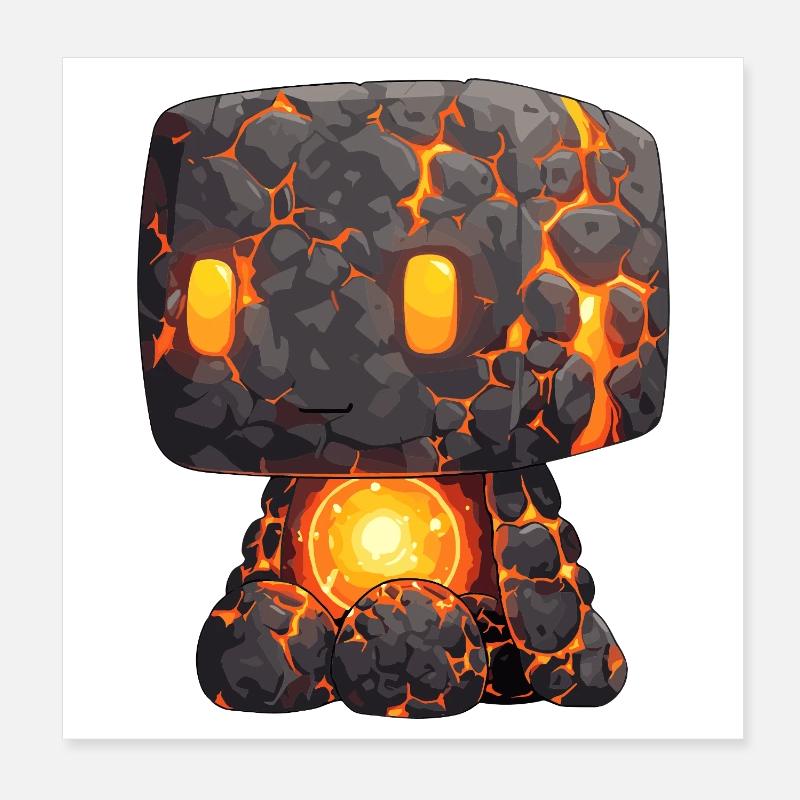 Style Golem de Lave Silex Poster 20 x 20 cm