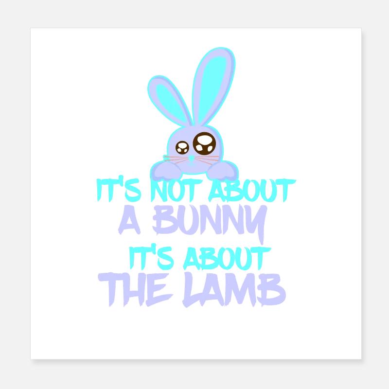 Oster Bunny vs Lamb Design Poster 20x20 cm