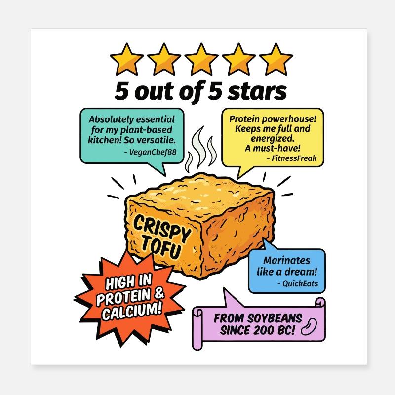 Critique 5 étoiles de Crispy Tofu Poster 20 x 20 cm