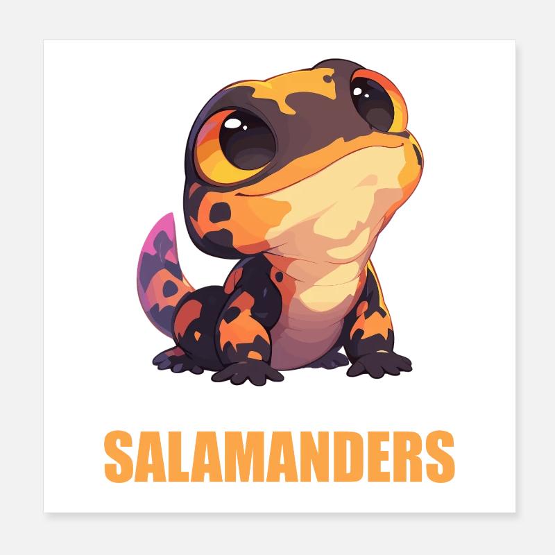 Feuersalamander Salamander Poster 20x20 cm