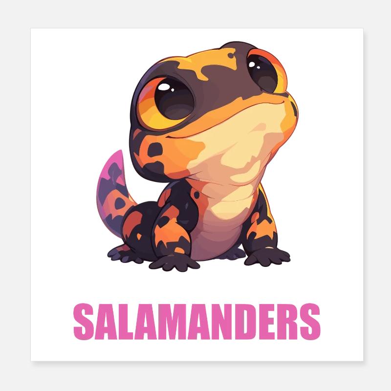 Feuersalamander Salamander Poster 20x20 cm