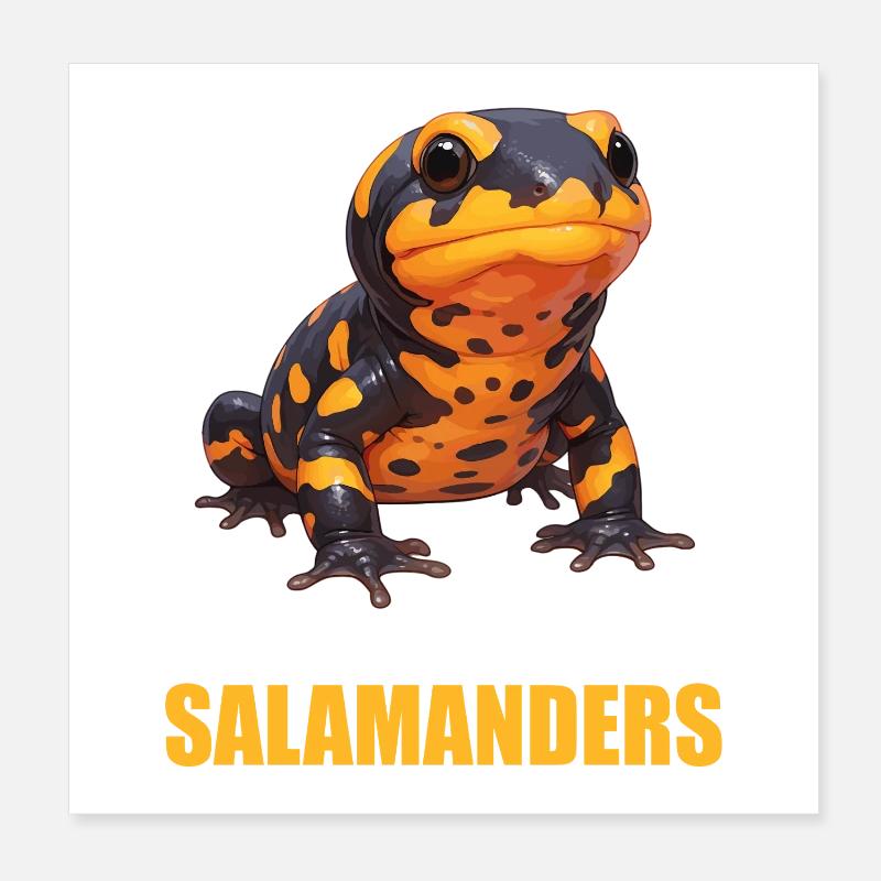 Feuersalamander Salamander Poster 20x20 cm