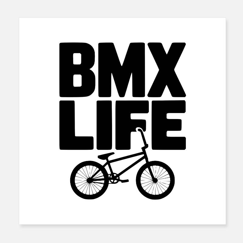 BMX-Leben Poster 20x20 cm
