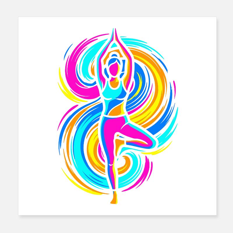 Yoga Pose Poster 8" x 8" (20x20 cm)