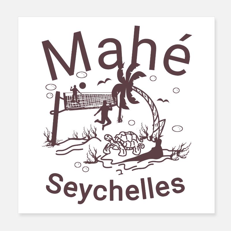 Mahé Paradise Poster 8" x 8" (20x20 cm)