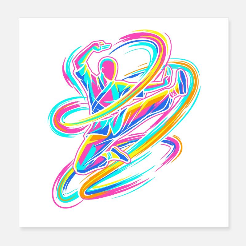 Karate Poster 20x20 cm