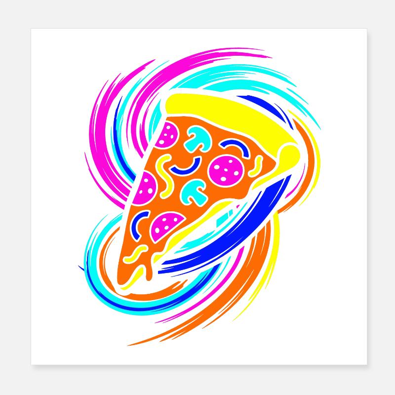 Tranche de pizza Poster 20 x 20 cm
