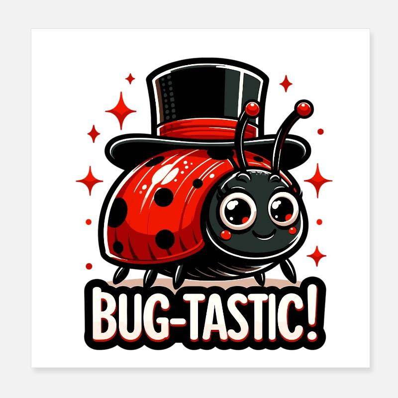 Bug-Tastic: Ladybug Zauberhut Poster 20x20 cm