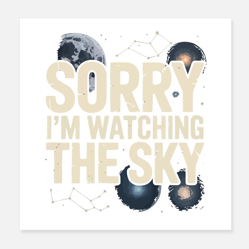 Astronomer Galaxy Outerspace Universe Astronomy Poster 8" x 8" (20x20 cm)