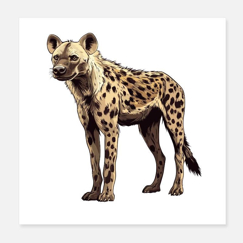 Hyäne Poster 20x20 cm