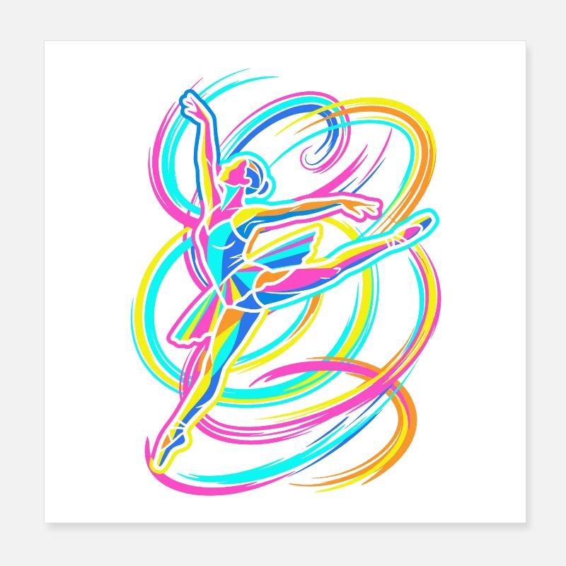 Danse ballerine Poster 20 x 20 cm