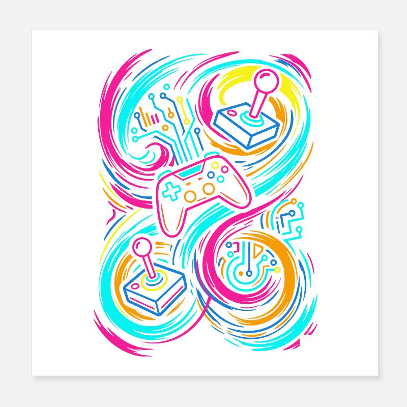Gaming Controller Poster 20x20 cm