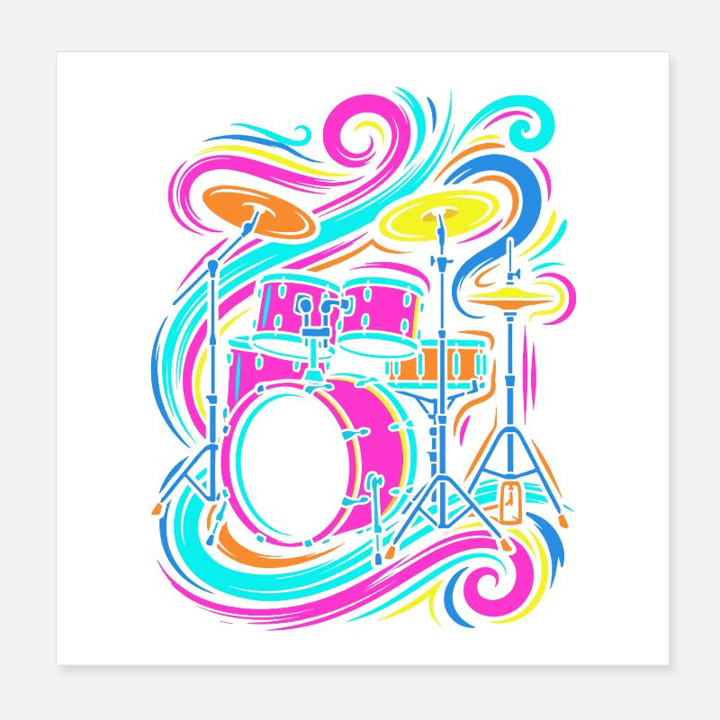 percussion Poster 20 x 20 cm