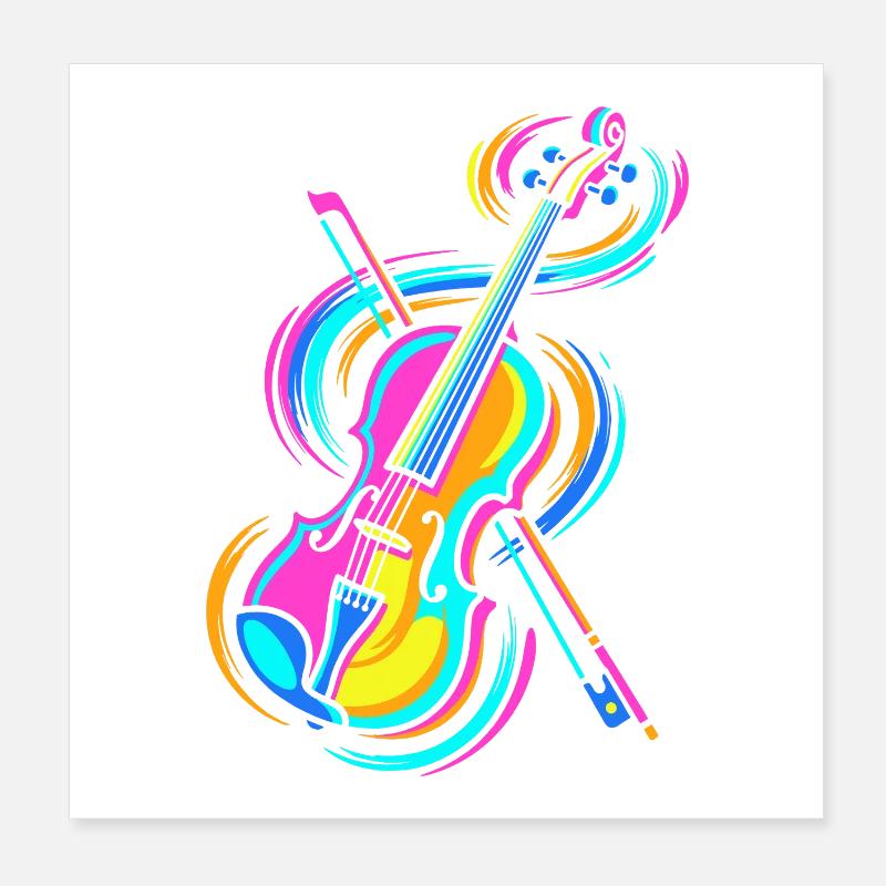 violin Poster 8" x 8" (20x20 cm)