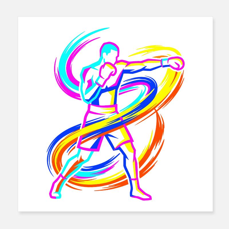 boxe Poster 20 x 20 cm