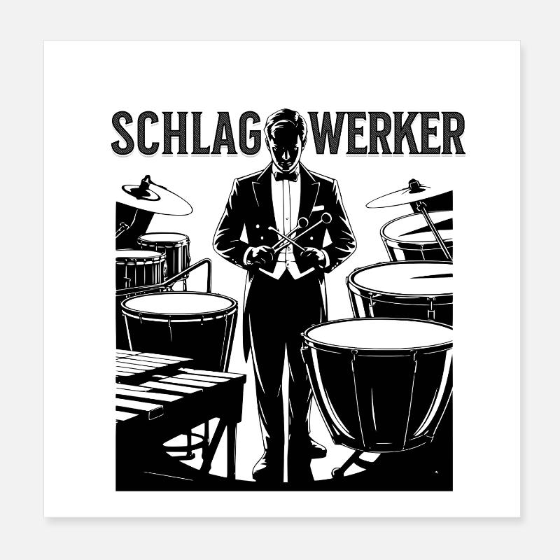 Timbales - orchestre de percussions timbaliste percussion Poster 20 x 20 cm