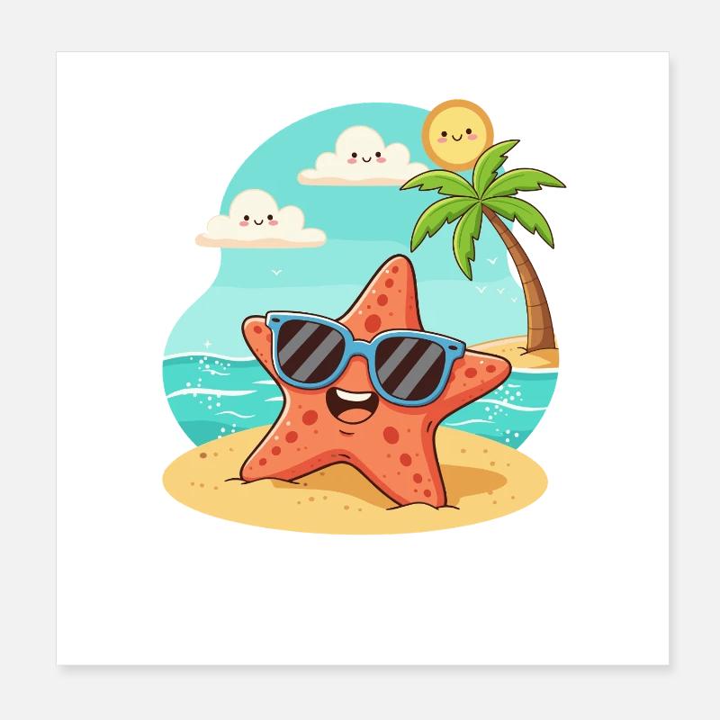 Divertissement de la plage de Sonnenstern Poster 20 x 20 cm
