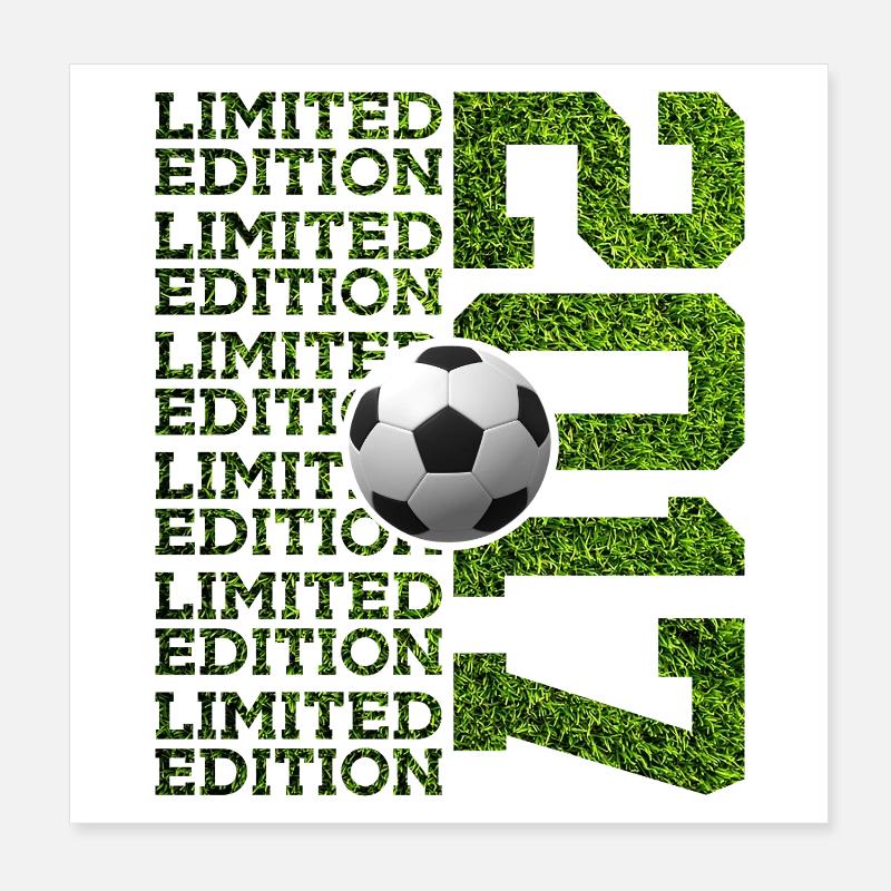 9E ANNIVERSAIRE DU FOOTBALL 2017 ÉDITION LIMITÉE Poster 20 x 20 cm
