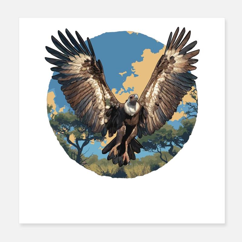 Geier Poster 20x20 cm