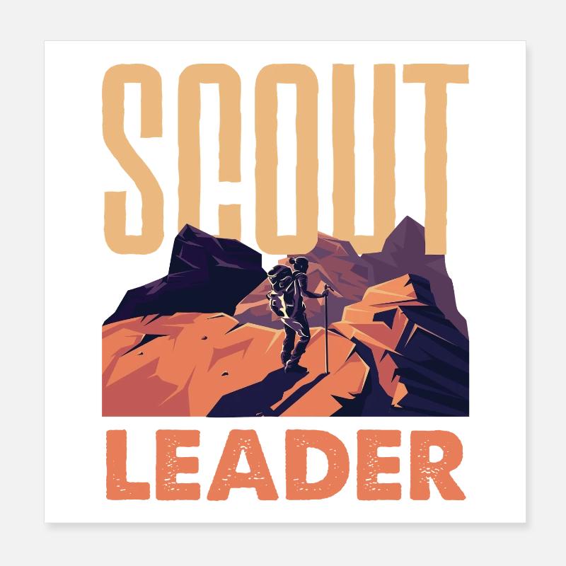 Chef scout Chef de troupe scoute Passe-temps Poster 20 x 20 cm