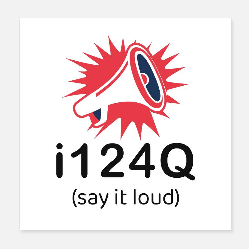 i124Q – Bold Statement Dark Edition Poster 20x20 cm