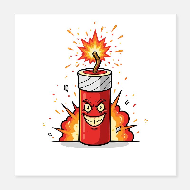 Wütende Knalldose Comic Poster 20x20 cm