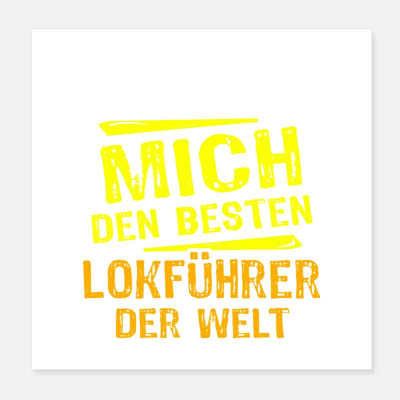 Don du conducteur de train Poster 20 x 20 cm