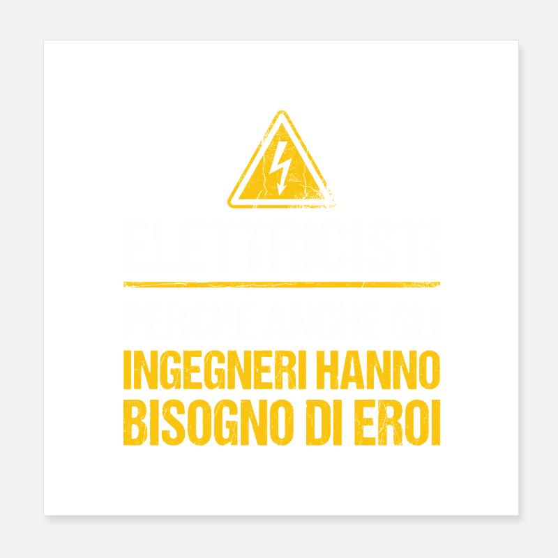 Gift Master Electricity Engineers Poster 20x20 cm