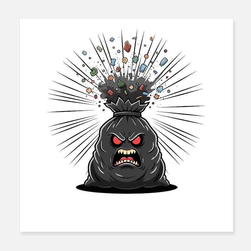 Wutbeutel Ausbruch Poster 20x20 cm
