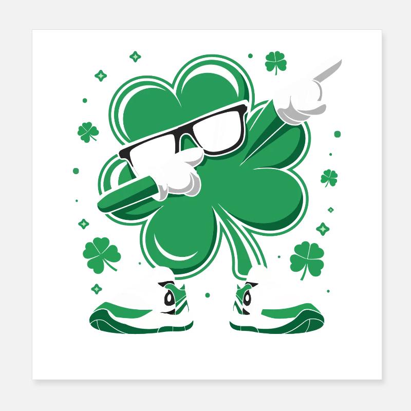 Rocker trèfle avec style Poster 20 x 20 cm