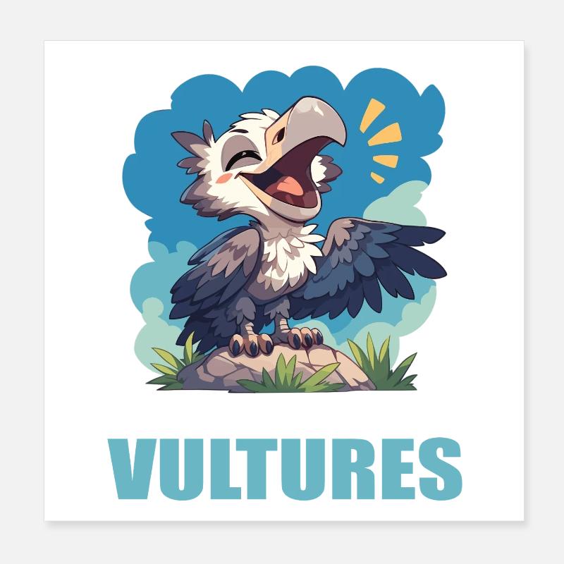 Vulture Poster 8" x 8" (20x20 cm)