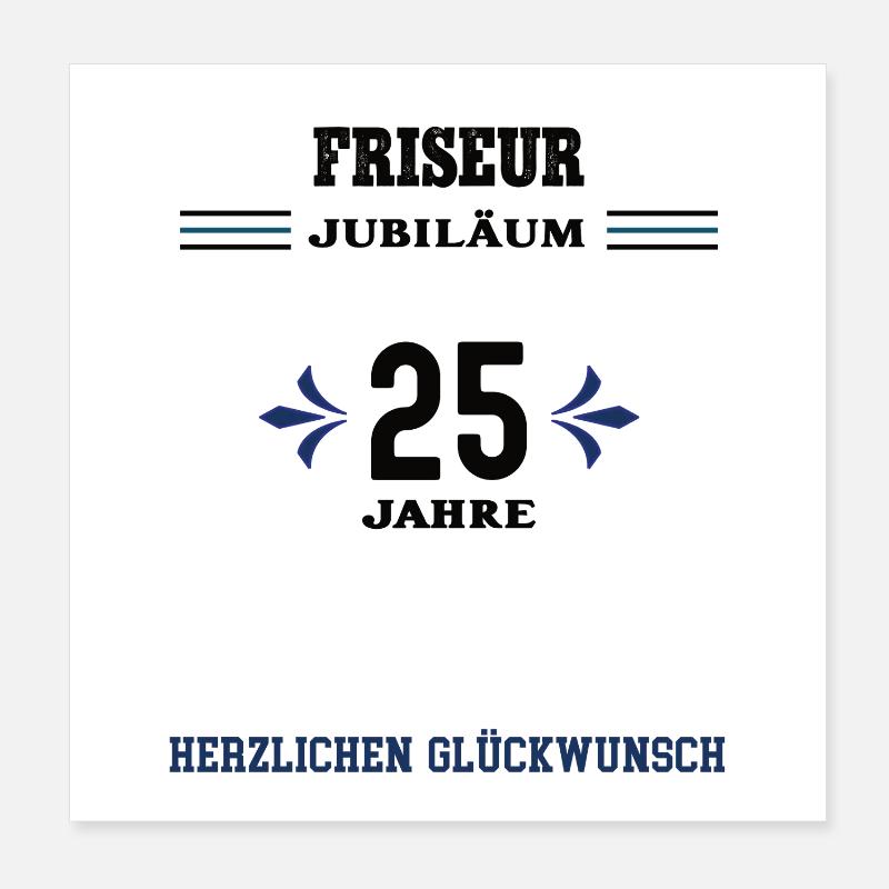 25e anniversaire de coiffeur 25e anniversaire Poster 20 x 20 cm