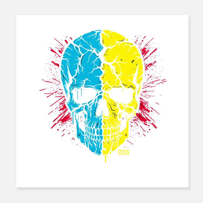Skull Poster 8" x 8" (20x20 cm)