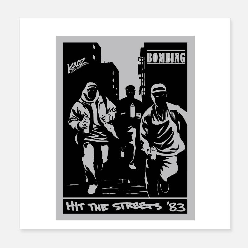 En route 83 silhouettes Poster 20 x 20 cm
