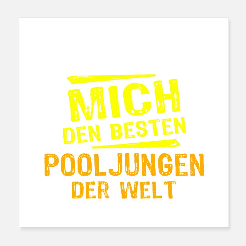 Pool Boy Gift Poster 8" x 8" (20x20 cm)