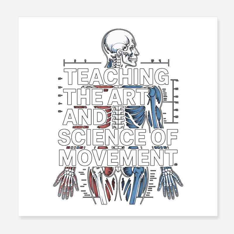 PT Educator Teaching The Art And Physiotherapy Poster 8" x 8" (20x20 cm)