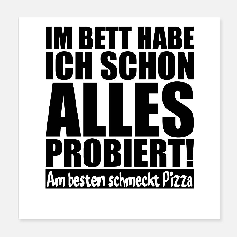 Pizza Sarcasm Poster 8" x 8" (20x20 cm)