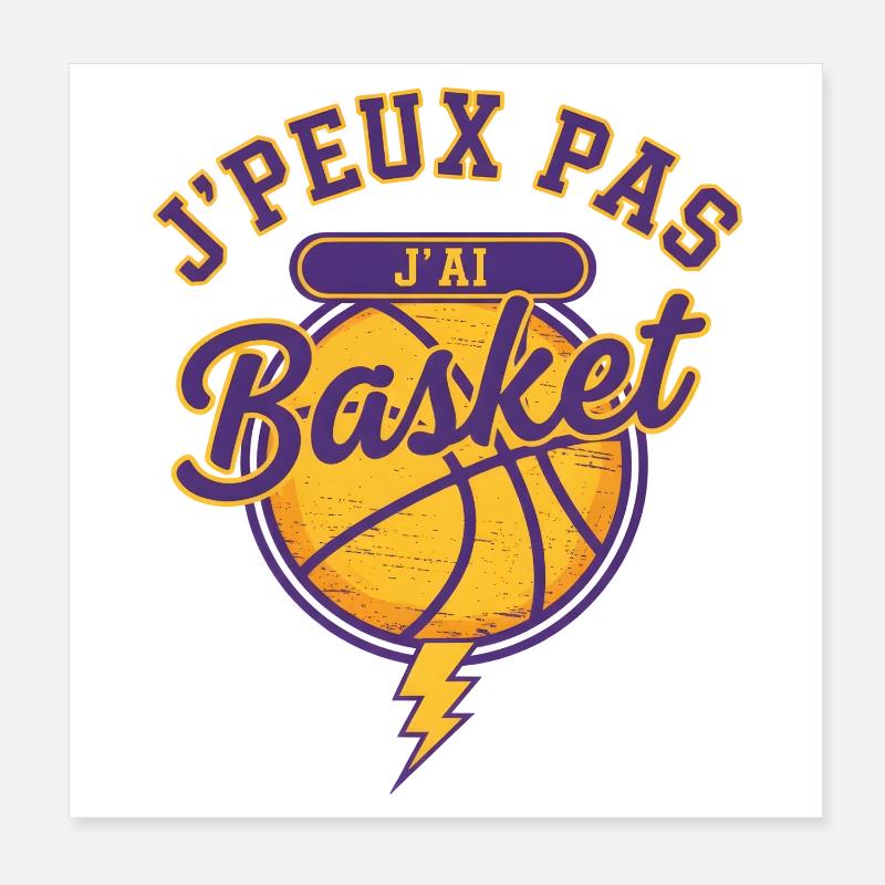 J'peux pas J'ai Basket Poster 20 x 20 cm