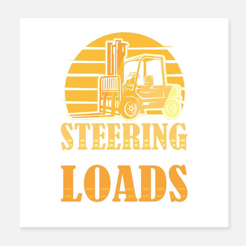 Staplerfahrer Englisch Spruch Stapler Poster 20x20 cm