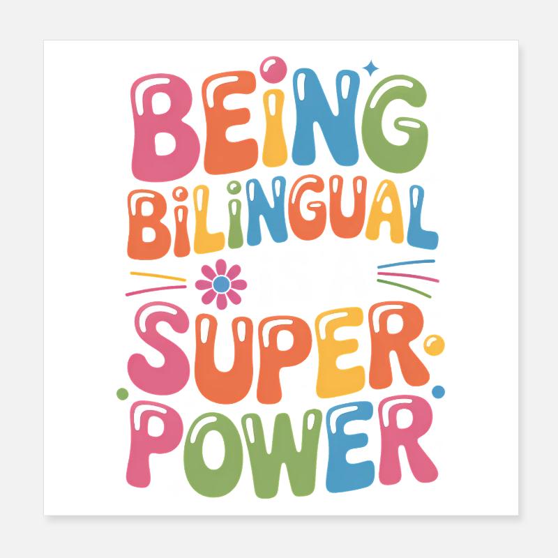 Foreign Language Sayings Funny Foreign Language Gift Poster 8" x 8" (20x20 cm)