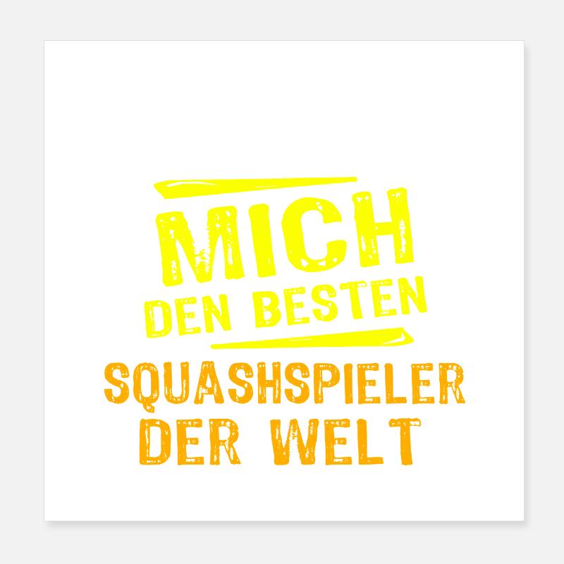 Squashspieler Geschenk Poster 20x20 cm