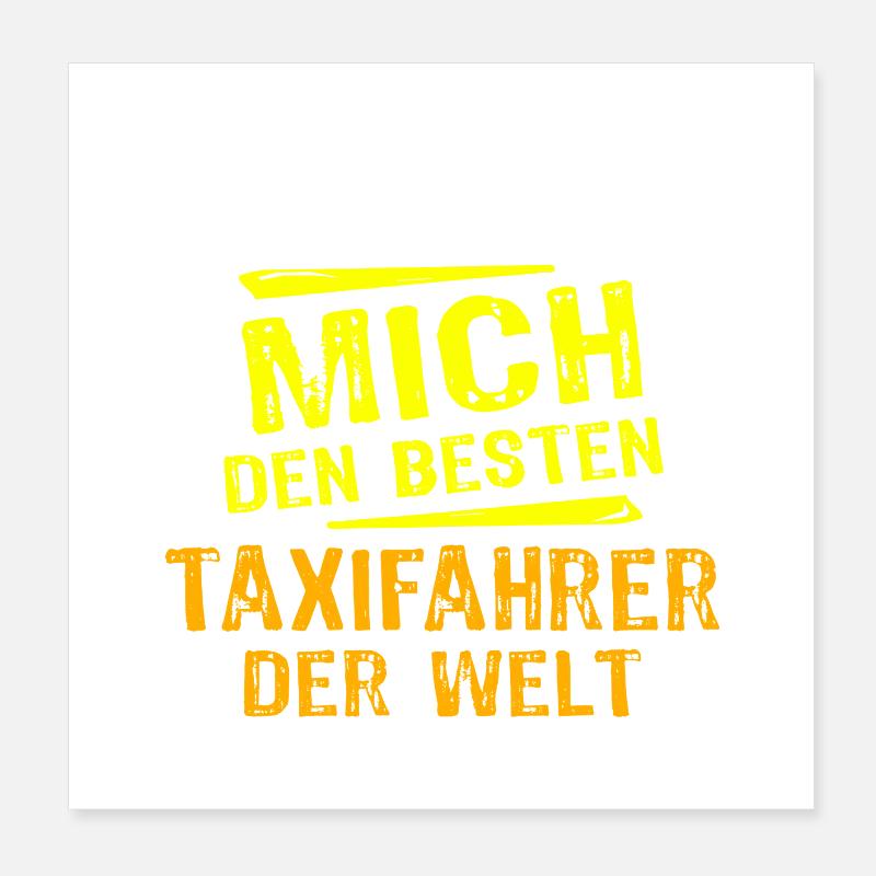 Taxi Driver Gift Poster 8" x 8" (20x20 cm)