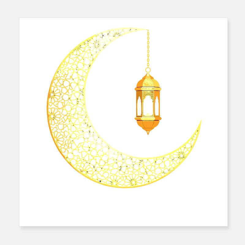 Ramadan Mondsichel Eid Mubarak Poster 20x20 cm
