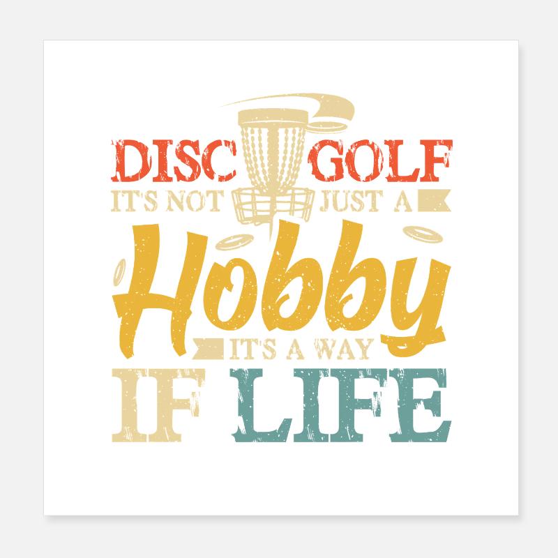 Disc Golf Geschenke Discgolf Poster 20x20 cm