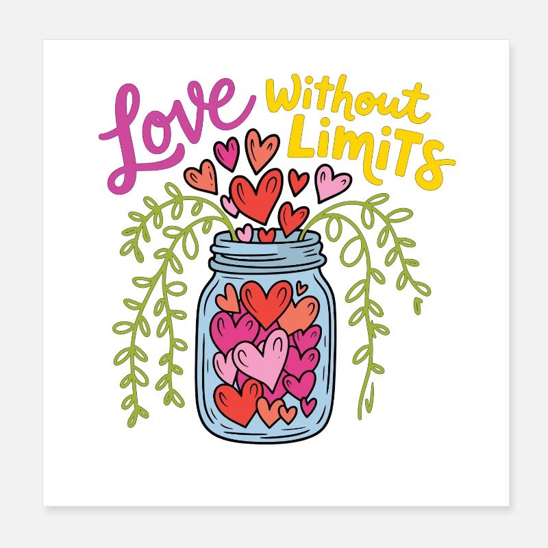 Love Without Limit T-Shirt Poster 20 x 20 cm