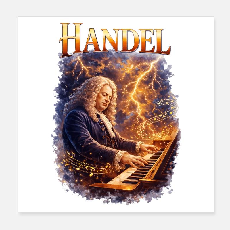Handel Sturmklang au clavier Poster 20 x 20 cm
