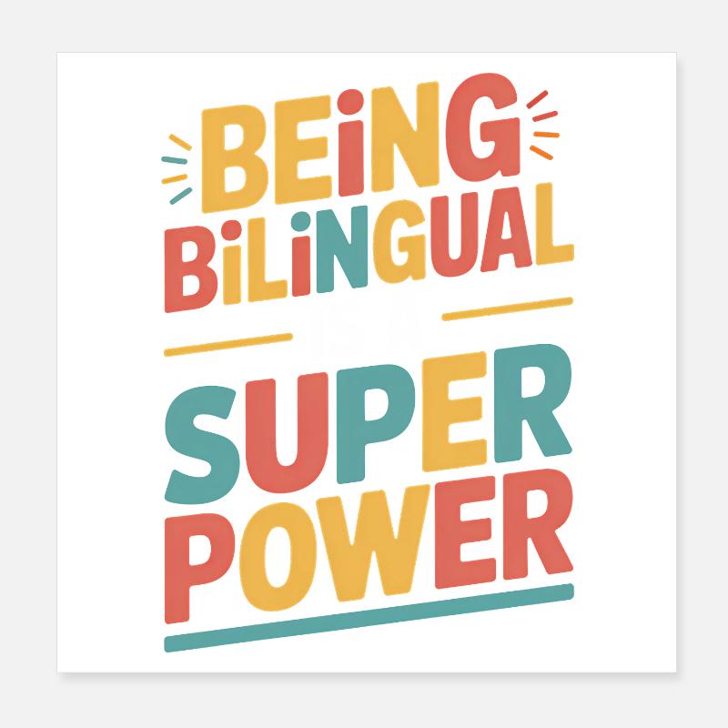 Foreign Language Sayings Funny Foreign Language Gift Poster 8" x 8" (20x20 cm)