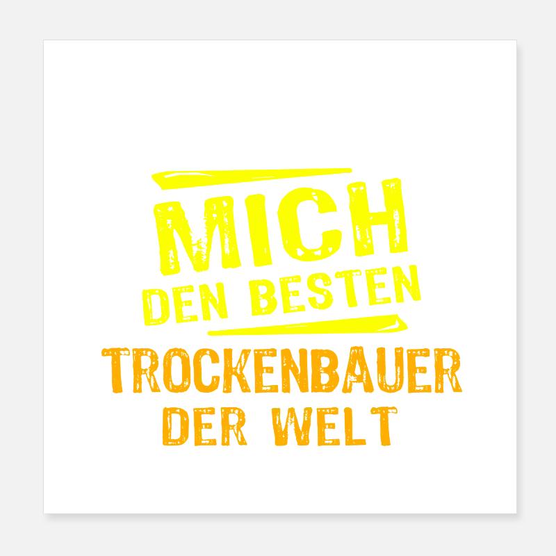 Drywall Builder Gift Poster 8" x 8" (20x20 cm)
